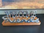 Mooie waxinehouder welcome friends riviera maison, Ophalen of Verzenden, Zo goed als nieuw, Overige materialen, Minder dan 25 cm