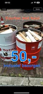 Vuurtonnen met hout en bezorgen, Ophalen of Verzenden