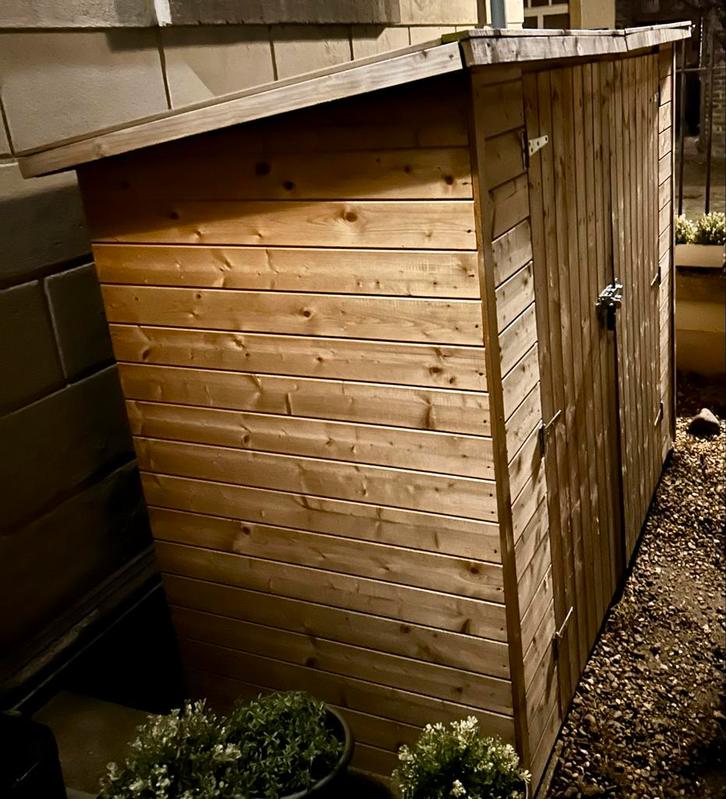 Houten Fietsenstalling, Tuin en Terras, Bergingen en Tuinkasten, Gebruikt, Fietsenberging, Hout, Ophalen