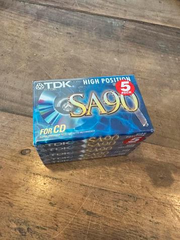 Nieuw TDK SA 90 5 pack cassettebandjes. 