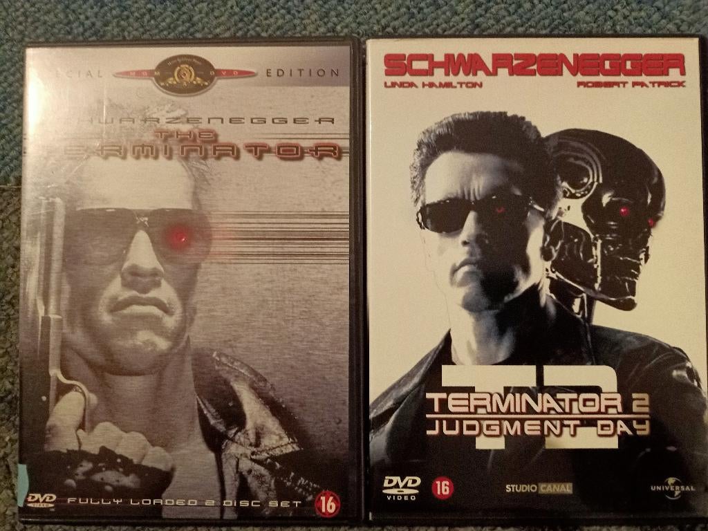 Terminator 1, 2, Genisys - Arnold Schwarzenegger Topfilms!!, Gebruikt, Vanaf 16 jaar, 1980 tot heden, Science Fiction en Fantasy