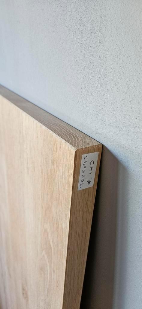 Massief eiken tafelblad (130x58x3), Huis en Inrichting, Tafels | Eettafels, Nieuw, 50 tot 100 cm, Vijf personen of meer, Rechthoekig