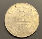 zilveren munt Oostenrijk 5 schilling 1962, Ophalen of Verzenden, Oostenrijk, Losse munt, Zilver