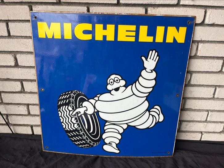 Michelin emaille reclamebord, Verzamelen, Merken en Reclamevoorwerpen, Zo goed als nieuw, Reclamebord, Ophalen