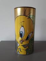 blik Tweety LooneyTunes spaarpot hoogte 18cm doorsnede 8,5cm, Ophalen of Verzenden