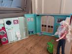 Barbie my house inklapbaar, keuken douche, fiets, Ophalen of Verzenden