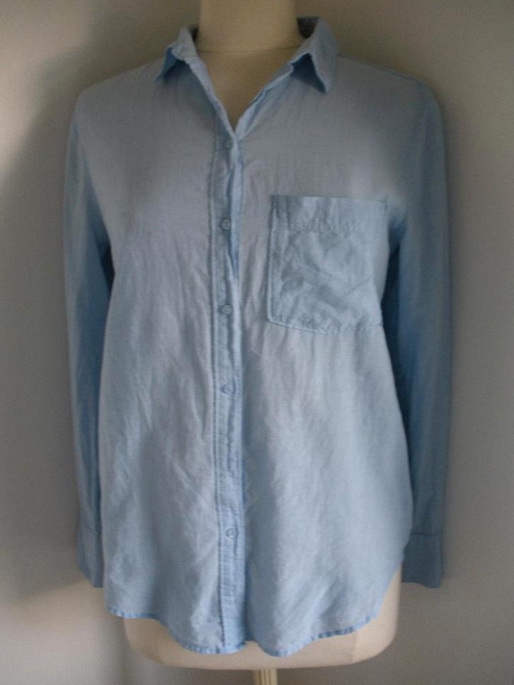 H&M bloes licht blauw maat 36, Kleding | Dames, Blouses en Tunieken, Zo goed als nieuw, Maat 36 (S), Blauw, Ophalen of Verzenden