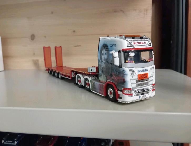 Scania S Nicotrans TP dieplader WSI, Hobby en Vrije tijd, Modelauto's | 1:50, Nieuw, Bus of Vrachtwagen, Wsi, Ophalen of Verzenden