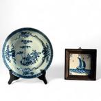 17e eeuwse schepentegel en 18e eeuws Qianlong bord, Antiek en Kunst, Ophalen of Verzenden