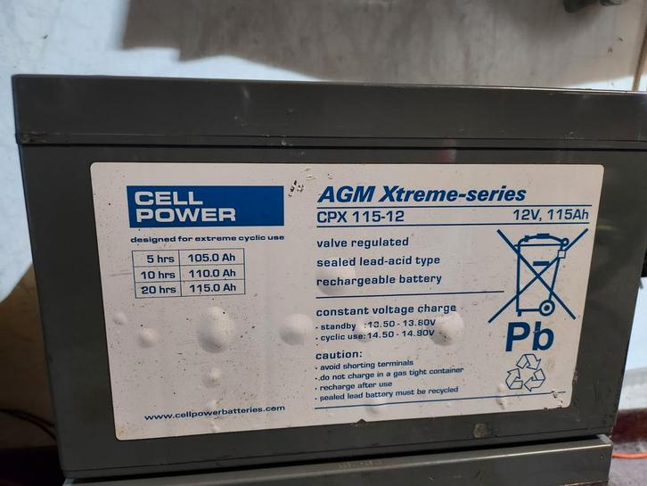 Accu AGM 115Ah - Huishoudaccu Camper Off-Grid, Auto-onderdelen, Accu's en Toebehoren, Ophalen of Verzenden