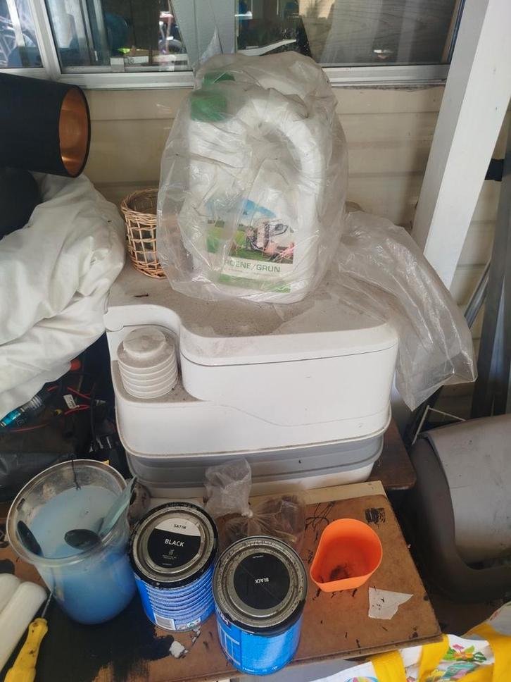 Porta potti, amper gebruikt, Caravans en Kamperen, Caravan accessoires, Zo goed als nieuw, Ophalen of Verzenden