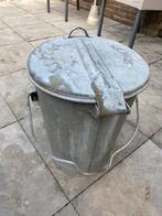 Tilburgse zinken vuilnisemmer. VINTAGE, Ophalen, 50 tot 75 cm, 40 liter of meer, Zo goed als nieuw