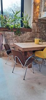 Gispen stoelen, Huis en Inrichting, Stoelen, Ophalen, Gebruikt, Twee, Bruin