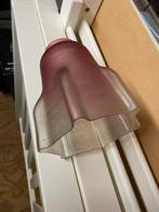Vintage Roze Glazen Lampenkap, Gebruikt, Wit, Ophalen of Verzenden, Overige vormen