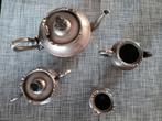 Antiek tinnen Theeservies - 4 Delig, Ophalen of Verzenden