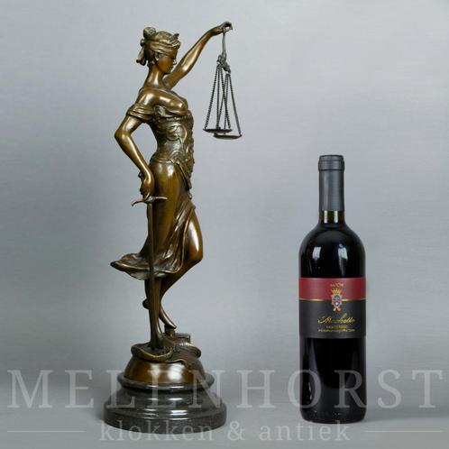 Bronzen beeld Vrouwe Justitia, 45 cm, hoge kwaliteit, Verzamelen, Beelden en Beeldjes, Nieuw, Mens, Ophalen of Verzenden