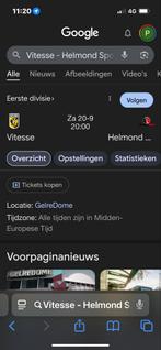 1 toegangskaart Airborne wedstrijd Vitesse-Helmon Sport, Eén persoon