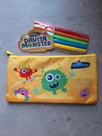 Etui met stiften NIEUW kleurbare etui Davita monster actie, Hobby en Vrije tijd, Tekenen, Ophalen of Verzenden, Nieuw, Potlood of Stift
