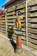 Venetiaanse stijl, Black Moor pedestal, met toorts in hand., Antiek en Kunst, Ophalen
