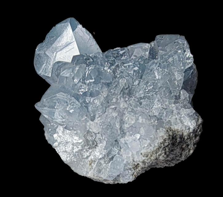 Mooie blauwe CELESTIEN kristalcluster uit Madagaskar, Verzamelen, Mineralen en Fossielen, Mineraal, Ophalen of Verzenden