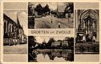Groeten uit Zwolle - 5 ansichtkaarten (1958), Verzamelen, Verzenden, 1960 tot 1980, Gelopen, Overijssel