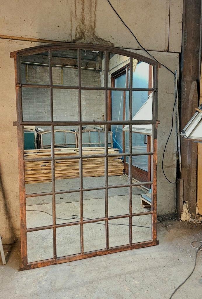 VIII - Grote gietijzeren spiegel - 200x140 cm, Huis en Inrichting, Woonaccessoires | Spiegels, Nieuw, Rechthoekig, Ophalen of Verzenden