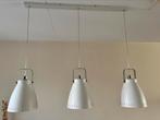 Moderne hanglamp mat wit/chroom, Ophalen, Zo goed als nieuw, 75 cm of meer