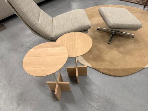 Nieuw Beek Cross Bijzettafels Eiken hout White Design Tafel, Huis en Inrichting, Tafels | Bijzettafels, Nieuw, Rond, 60 cm of meer
