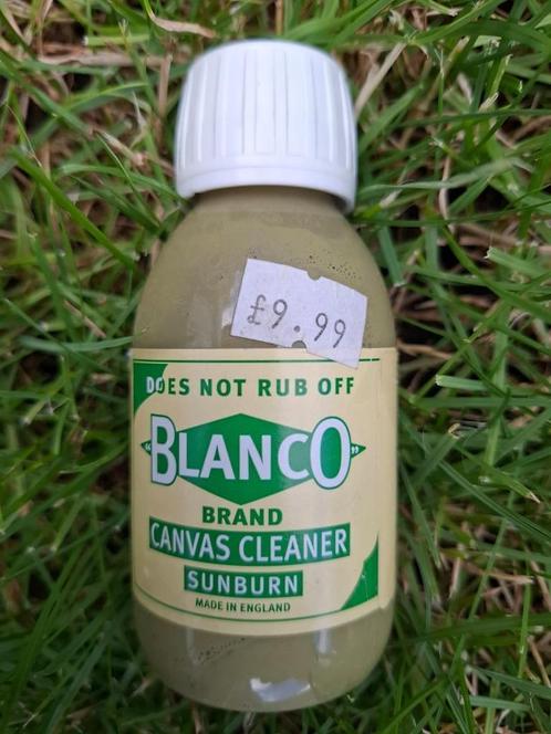 Blanco Brand Canvas Cleaner 100ml Sunburn Groen WW2, Verzamelen, Militaria | Tweede Wereldoorlog, Landmacht, Overige typen, Duitsland