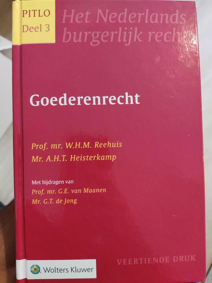 Pitlo Goederenrecht - Deel 3, Boeken, Studieboeken en Cursussen, Gelezen, WO, Alpha, Ophalen of Verzenden