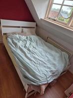Trysil twijfelaar bed 140x200cm, Ophalen, Wit, 140 cm, Zo goed als nieuw