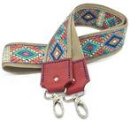 001A Nieuwe Tashengsel Aztec bagstrap strap blauw groen, Verzenden, Nieuw, Beige, Overige typen