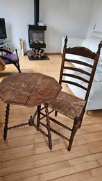 antieke tafel en 2 stoelen, Antiek en Kunst, Ophalen
