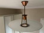 Vintage Hanglamp glas Design Plaffoniere Glas Bronskleurig, Ophalen, Eclectrisch art deco vintage, Gebruikt, Glas