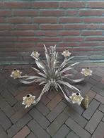 Hollywood Regency goud/zilververgulde kroonluchter, Huis en Inrichting, Lampen | Kroonluchters, Ophalen of Verzenden, Zo goed als nieuw