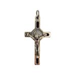 Kruishanger Sint-Benedictus Zwart - Kruisje Katholiek Italië, Verzenden, Nieuw, Sieraad, Christendom | Katholiek