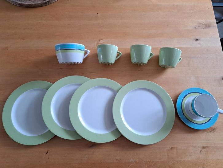 Mepal Rösti campingservies lichtblauw/lichtgroen, Caravans en Kamperen, Kampeeraccessoires, Ophalen of Verzenden