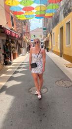 Shein Jurkje Wit/Blauw Maat S/M, Blauw, Ophalen of Verzenden, Zo goed als nieuw, Maat 36 (S)