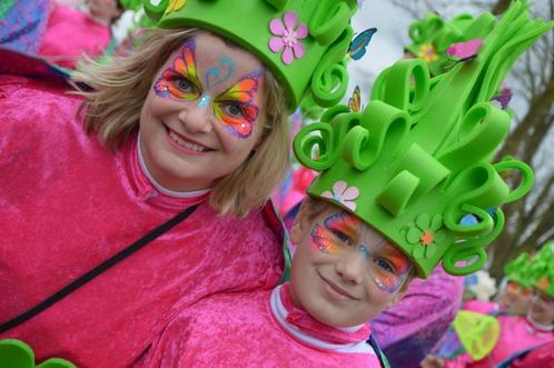 Kleurrijke loopgroep vlinders, Kleding | Dames, Carnavalskleding en Feestkleding, Zo goed als nieuw, Kleding, Carnaval, Ophalen