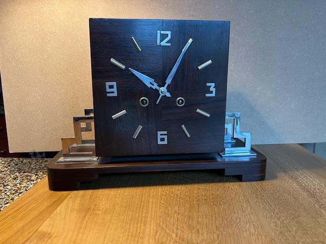 Amsterdamse school mantelklok, Antiek en Kunst, Antiek | Klokken, Ophalen of Verzenden