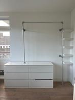 Steigerbuis Kledingrek met Malm Kast, Huis en Inrichting, Kasten | Kledingkasten, Ophalen, Gebruikt, 100 tot 150 cm, Metaal