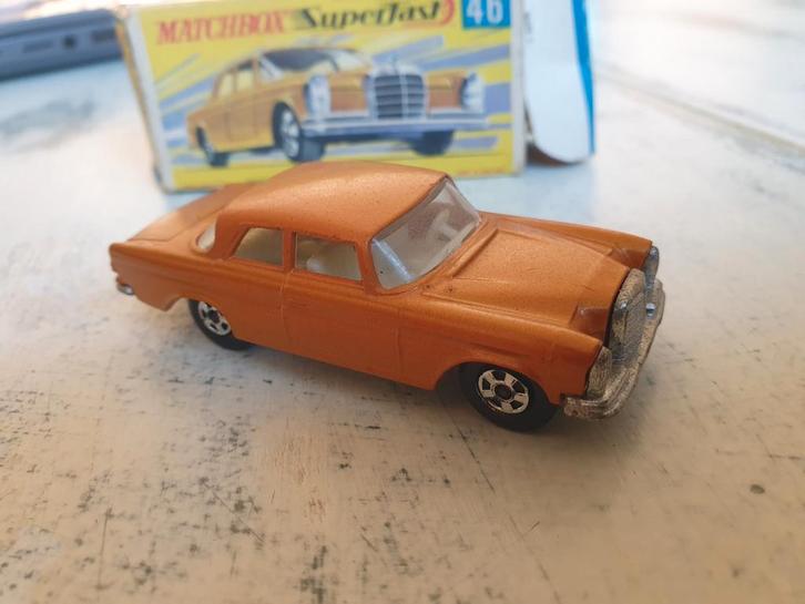 Matchbox Superfast #46 Mercedes-Benz 300 SE, Hobby en Vrije tijd, Modelauto's | 1:50, Gebruikt, Auto, Matchbox, Ophalen of Verzenden