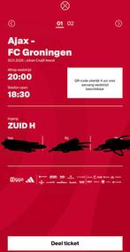 Ajax Groningen F-side, Tickets en Kaartjes, Sport | Voetbal, Eén persoon, Oktober