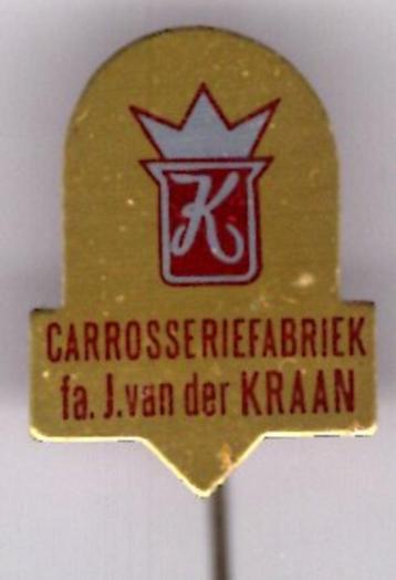 Carrosseriefabriek Fa. J. van der Kraan blik speldje( F_108) beschikbaar voor biedingen