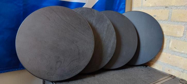 Speaker, Vloer, Kastplaten - 4x Nieuw Hout Zwart., Huis en Inrichting, Tafelonderdelen, Nieuw, Minder dan 50 cm, Minder dan 50 cm