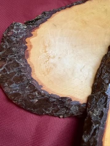 2x zwaar boomschors hout tapas Kerstdorp hapjes 2,00 p.st beschikbaar voor biedingen