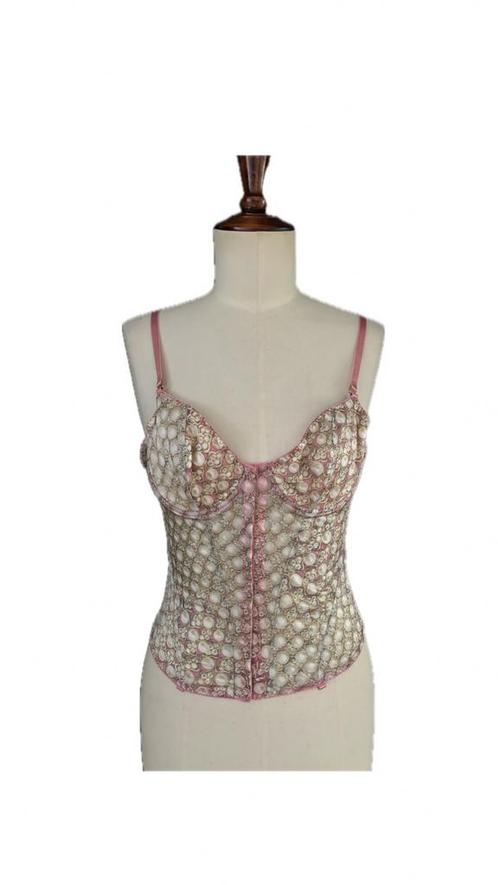 Authentieke Roberto Cavalli roze korset in maat L, Kleding | Dames, Tops, Zo goed als nieuw, Maat 42/44 (L), Roze, Zonder mouw
