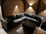 GRATIS Loungebank groot hoek exotan met loungeset poef, Ophalen, Gebruikt, Bank