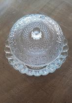 Vintage glazen Fleur de Lis suikerpot/bonbonniere., Ophalen of Verzenden