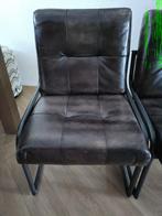 6 industriele eetkamerstoelen van buffelleer, Huis en Inrichting, Stoelen, Ophalen, Industriële buffel leren stoelen, kleur Cuba Tabacco